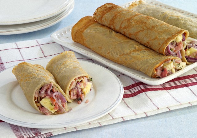 Рецепт блины с сыром и ветчиной Рецепт блины с сыром и ветчиной